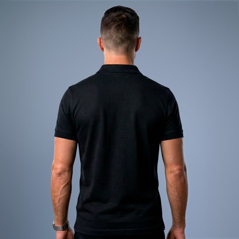 CAMISA POLO PRETA BIO COTTON