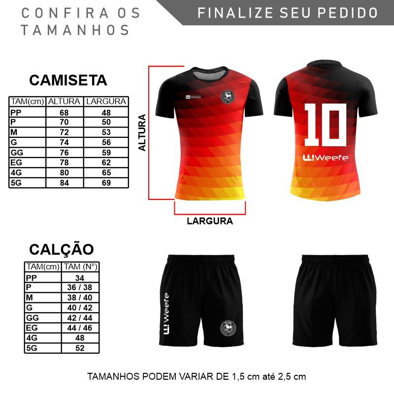 KIT UNIFORME CAMISETA E CALÇÃO 2025