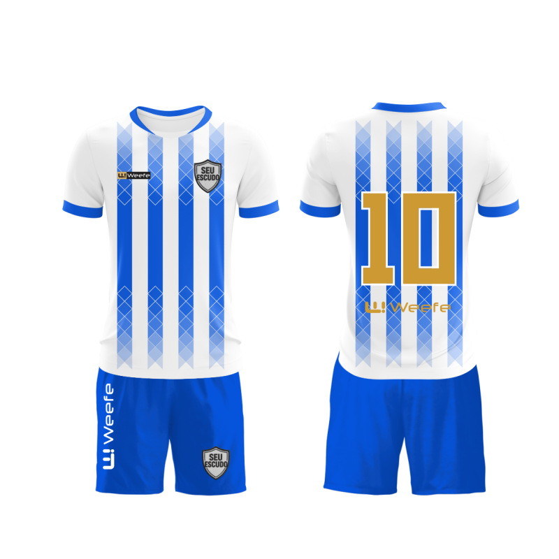 KIT DE UNIFORME LISTRADO DEGRADÊ