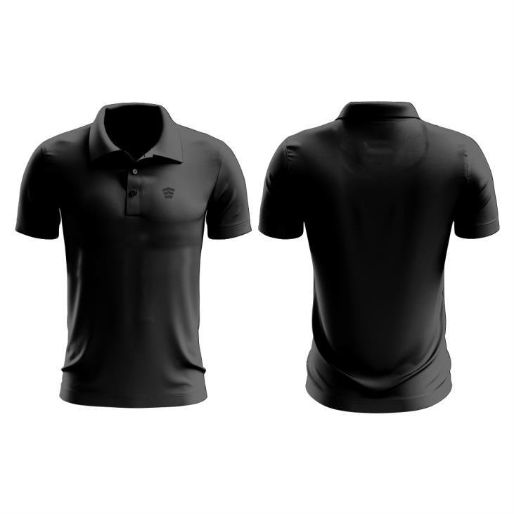 CAMISA POLO PRETA BIO COTTON